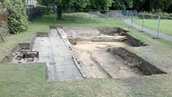 Archaeological dig site