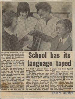 Old newspaper cutting about Birley High School