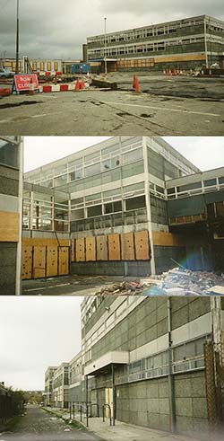 Birley High School being demolished