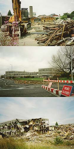 Birley High School being demolished